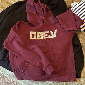 Obey Burgundy Hoodie